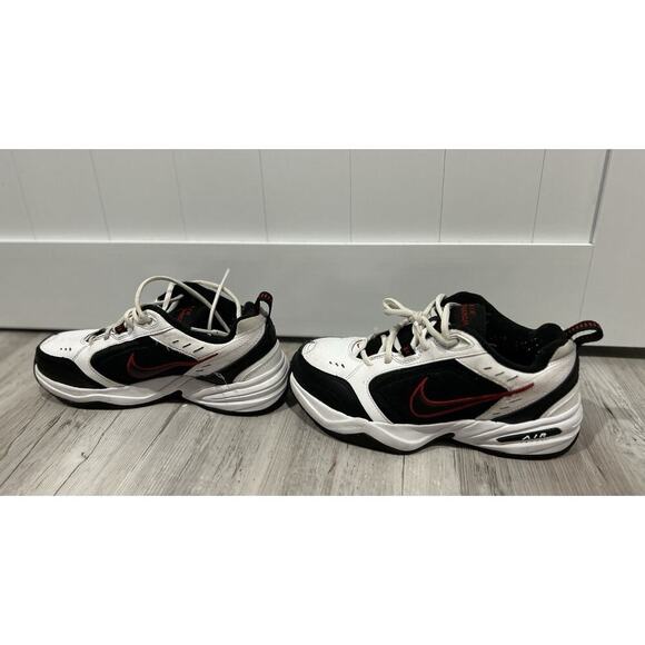 Nike AIR MONARCH WIDE 4E Size 7 Men White Black Red  Walking Shoe - Picture 3 of 8